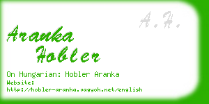 aranka hobler business card